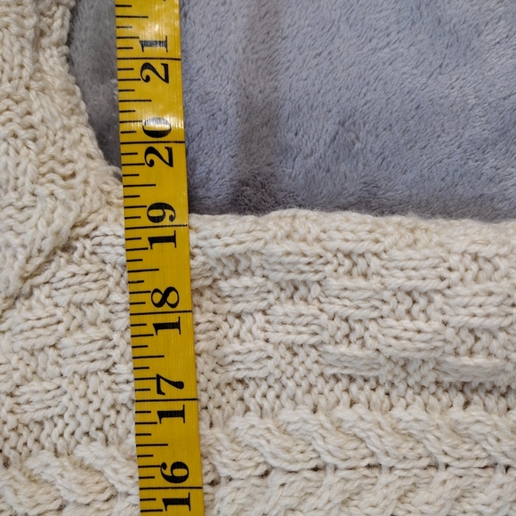 Vintage Made in Ireland Inis Crafts 100% Merino Wool Full Zip Cardigan Sweater - Picture 7 of 8